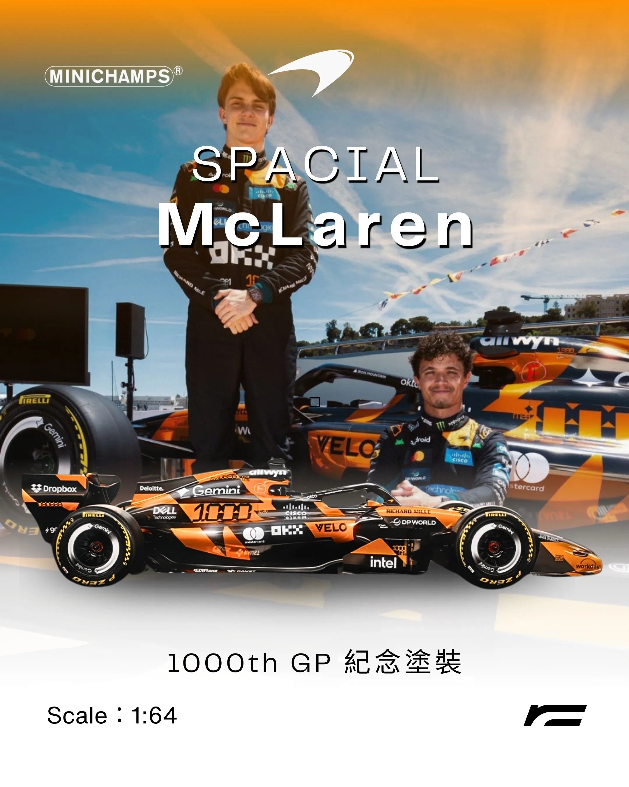 Norris / Piastri|2026 McLaren MCL40 1000th GP