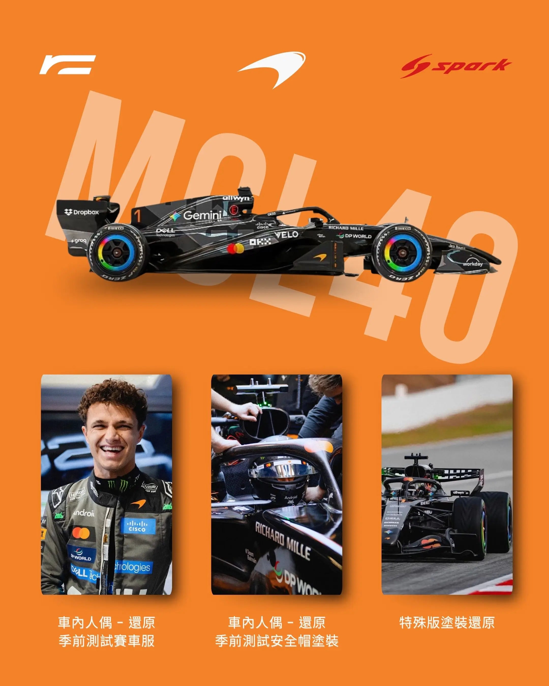 Lando Norris | 2026 McLaren MCL40 季前測試塗裝