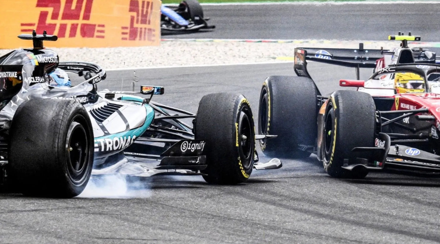 George Russell 與 Lewis Hamilton 在比利時大獎賽正賽發生碰撞，Russell 認為這是一起賽車事故，並非 Hamilton 的責任