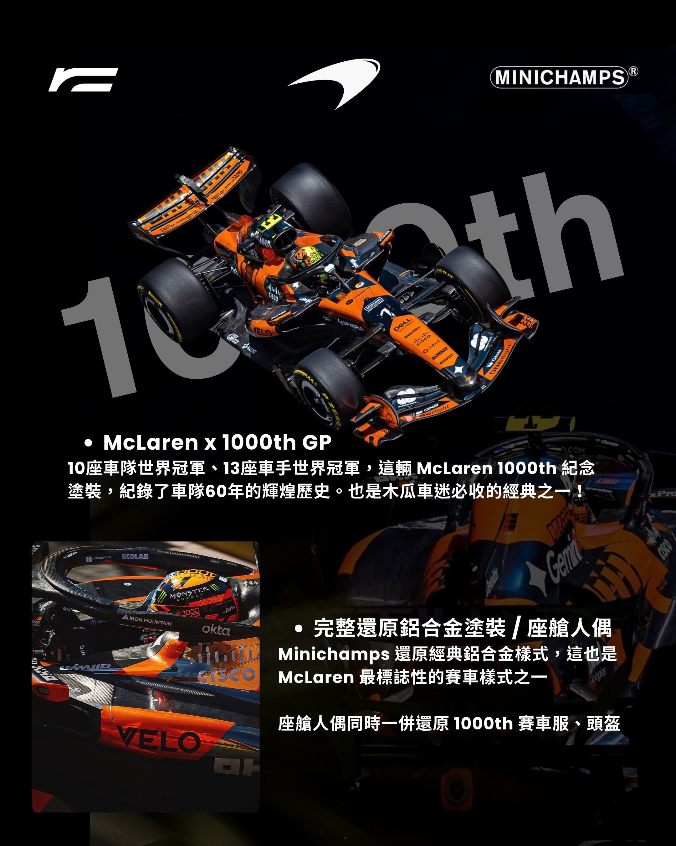Norris / Piastri｜2026 McLaren MCL40 1000th GP