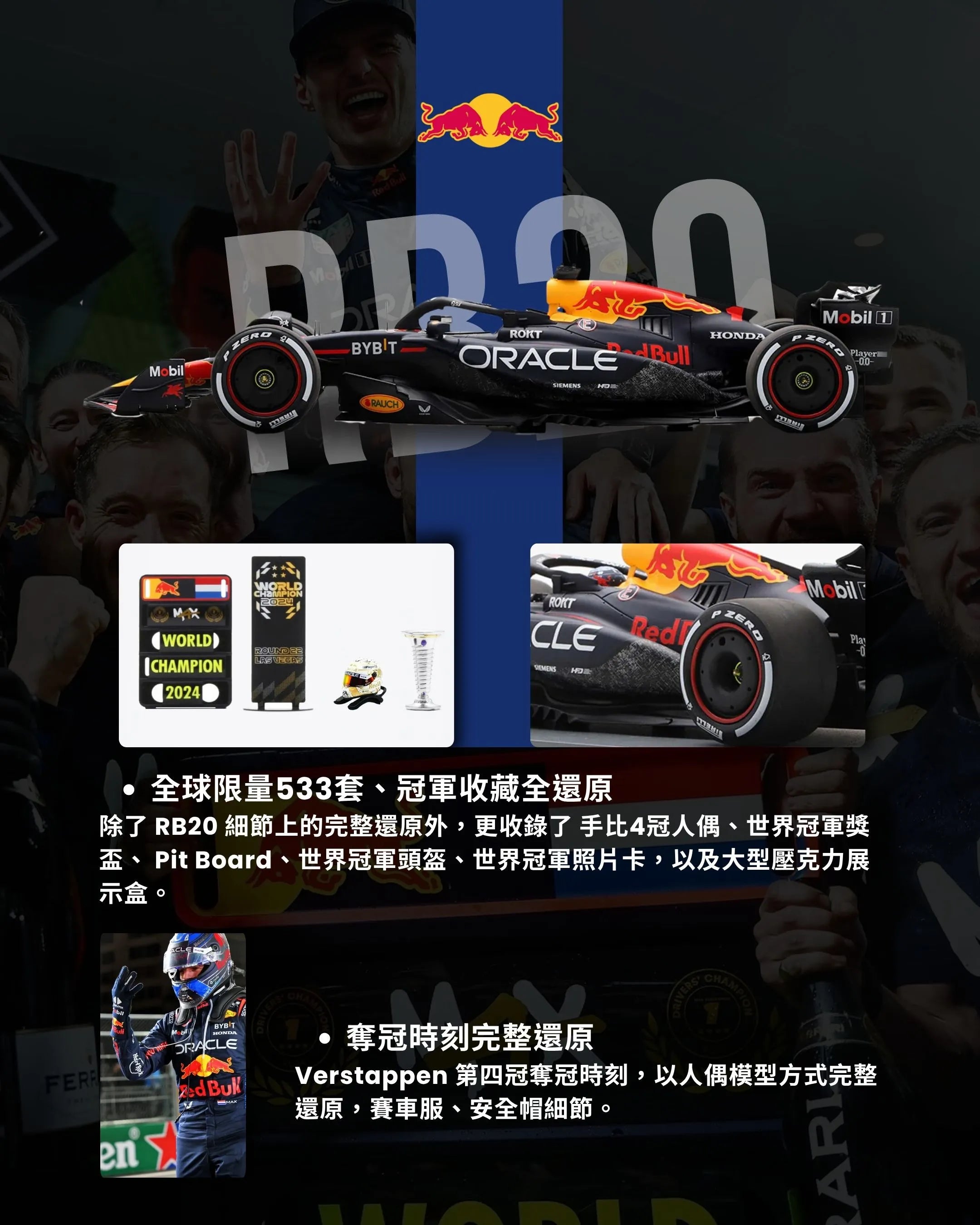 Max Verstappen | 2024 Red Bull RB20 四屆世界冠軍特別版（Las Vegas GP）